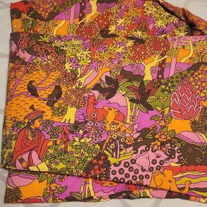 Anthropologie UO XL 60s Vintage Inspired Tapestry India Elephants Stars Horses
